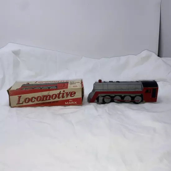 Vintage Marx Toy Steam Friction Locomotive w/Original Box - Made in Hong Kong