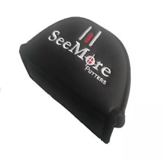 NEW SeeMore Black Logo Right-Handed Mallet Putter Headcover