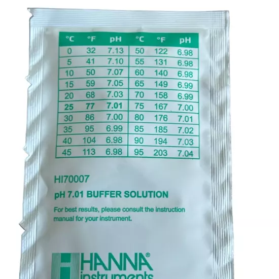 3x 20ml pH 4 Buffer Calibration Solution and 1x pH 7 Solution 4.01 hanna/hi70004