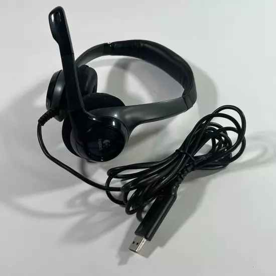 Logitech USB Headset - Model No. A-00008 Corded Headphones Built In Microphone