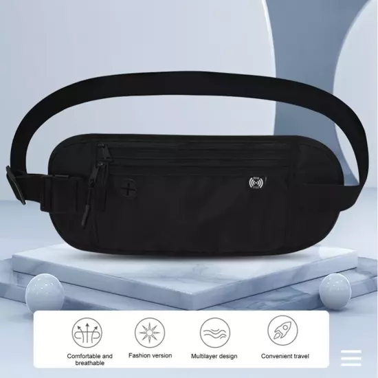 Invisible Travel Waist Pouch for Passport Money Belt Bag Hidden Security Wallet