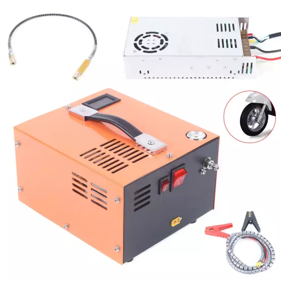 12V PCP Air Compressor &Transformer High Pressure Pump Fan Cooling 30Mpa 4500PSI