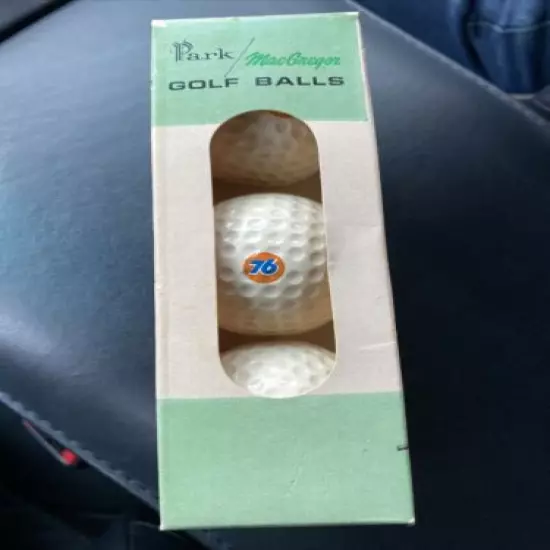 3 Vintage Park MacGregor Golf Balls Unused In Box Union 76 Oil Advertising