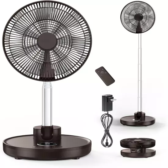 Portable Fans 12000mAh Rechargeable Pedestal Fans with Remote Foldaway Desk Fans