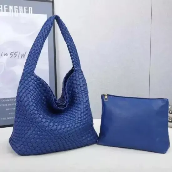 Women Woven Handbag High Quality Lightweight Travel Expanding Folders