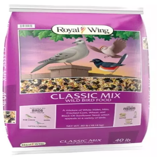 Royal Wing Classic Mix Wild Bird Food 20 or 40 LBS