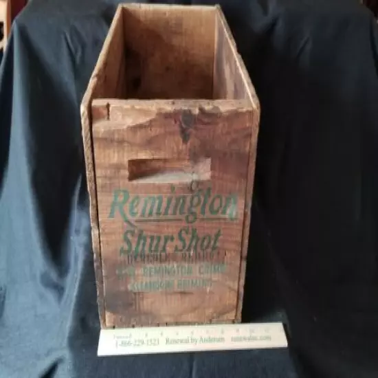 Vintage Remington Shur Shot Kleanbore Wood Ammo Crate Box ARMS CO. USA