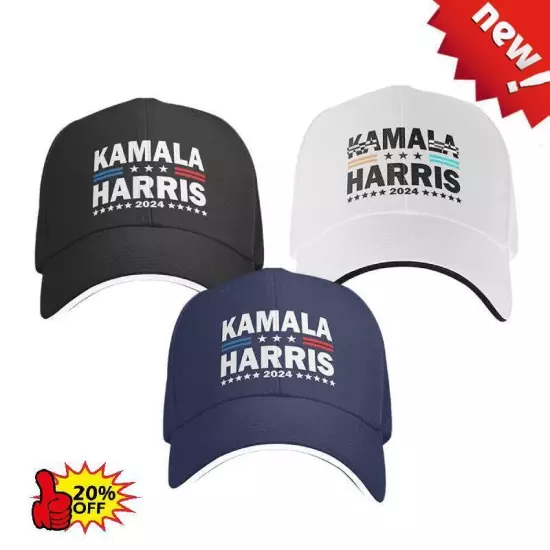 Kamala Harris 2024 Hat Trucker Hat Breathable Peaked Cap Adjustable for Unisex-