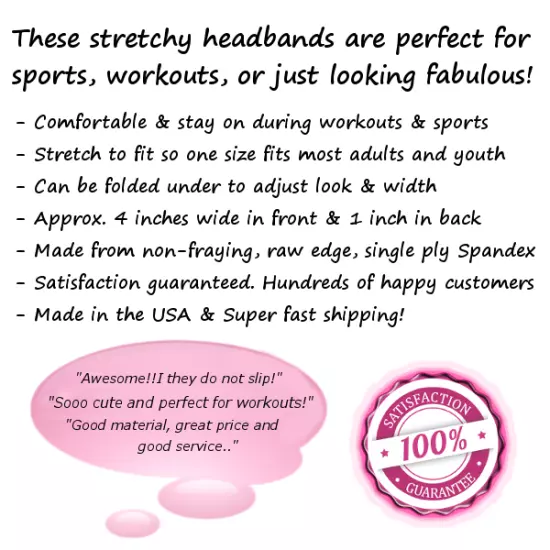 Wide Headbands, Discounts for multiples! Great for Adults and Youth