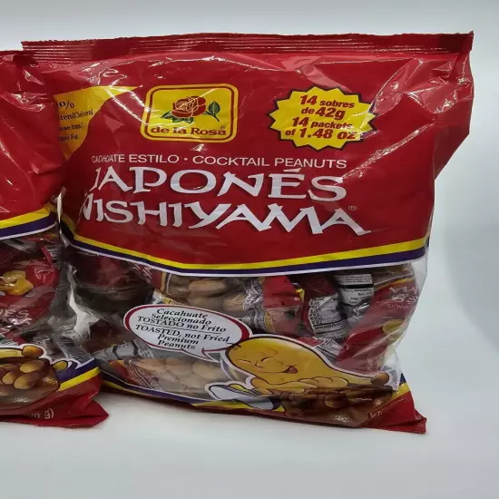 (2) Bags De la Rosa Cacahuate Japones Nishiyama, Japanese Style Cocktail Peanuts