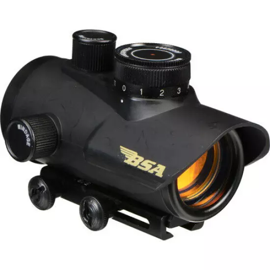 BSA RD30 - 30mm Illuminated Red Dot 5 MOA Sight Scope - 3/8 and 5/8 Rail Mount