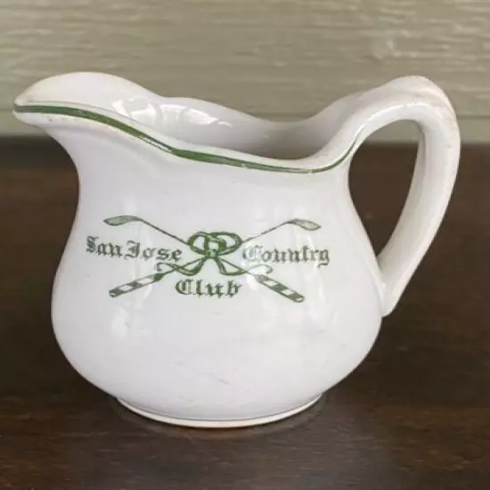 Vintage San Jose Country Club Creamer Pitcher California Restaurantware Golf