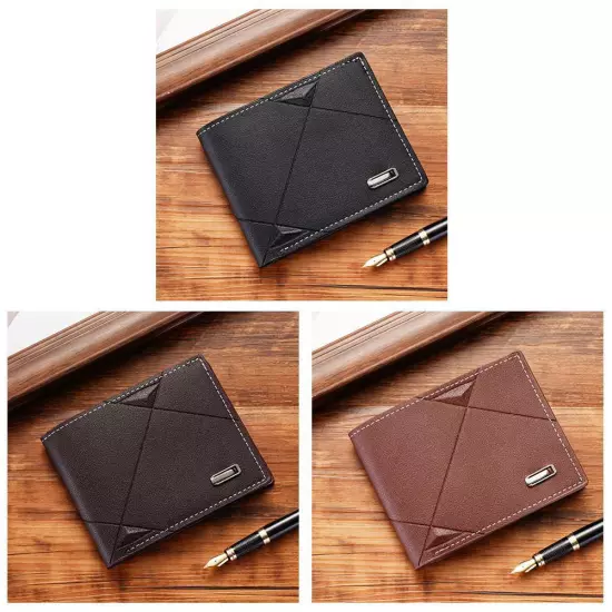 Fashion Casual Wallet Men's Youth Thin Horizontal Soft Wallet`