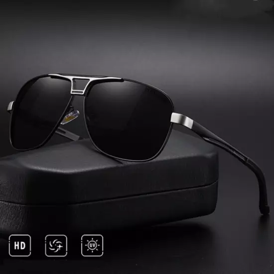 Aluminium HD Polarized Photochromic Sunglasses Men Pilot Eyewear Driving Glasses