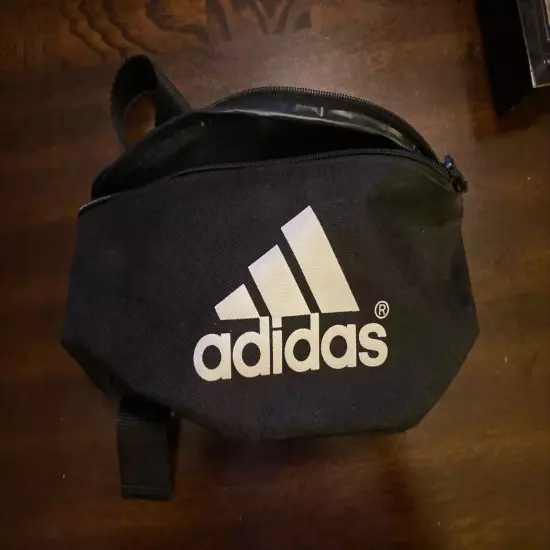 Adidas Fanny Pack Waist Belt Bag Black White Logo 3 Stripes Travel Bag Nice