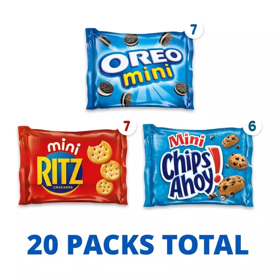 Sweet & Savory Mix Variety Pack, OREO Mini Cookies, CHIPS AHOY! Mini Cookies & R