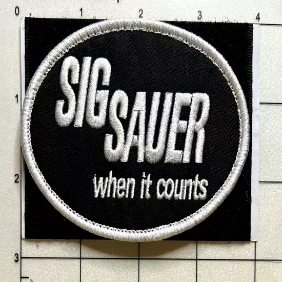 Sig Sauer Firearms When It Counts Embroidered Hook and Loop Morale Patch