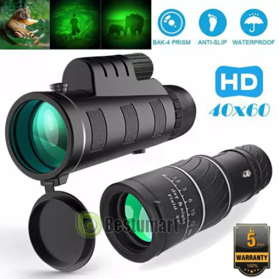 40X60 Binoculars BAK4 Prism High Power Waterproof With Night Vision(low light)