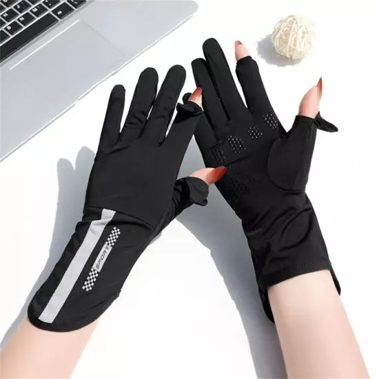 Mid-long Sunscreen Gloves Thin Cycling Driving Gloves Summer Spring