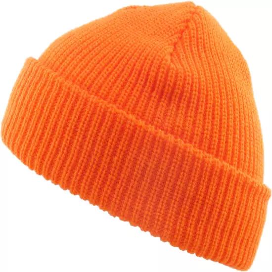 Warm Winter Knit Cuff Beanie Cap Fisherman Watch Cap Daily Ski Hat Skully