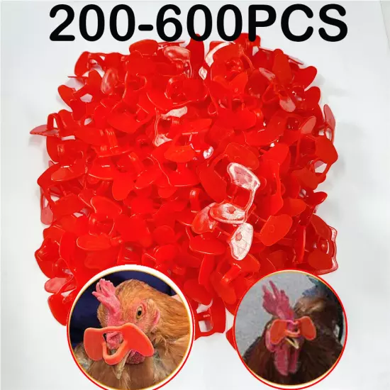 200-600pcs No Fight Pinless Chicken Peepers Pheasant Poultry Blinders Spectacles