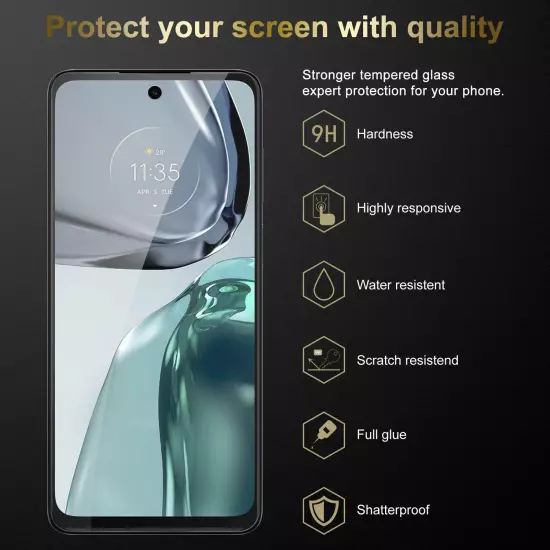 3x Tempered Glass for Motorola MOTO G62 5G Screen Display Protection Film