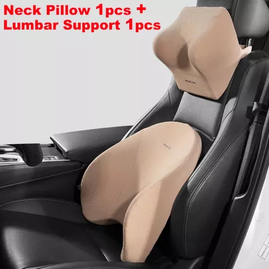 Car Headrest Lumbar Support Neck Pillow Support Universal Cushion Back Support