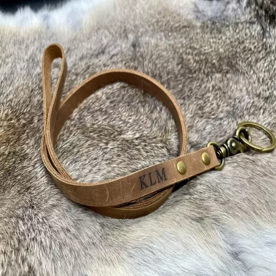 Personalized Leather Lanyard