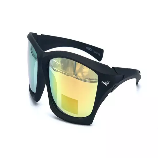 NEW VERTX FULL FRAME SPORT SUNGLASSES GREAT COMFORT MIRROR LENS 52007