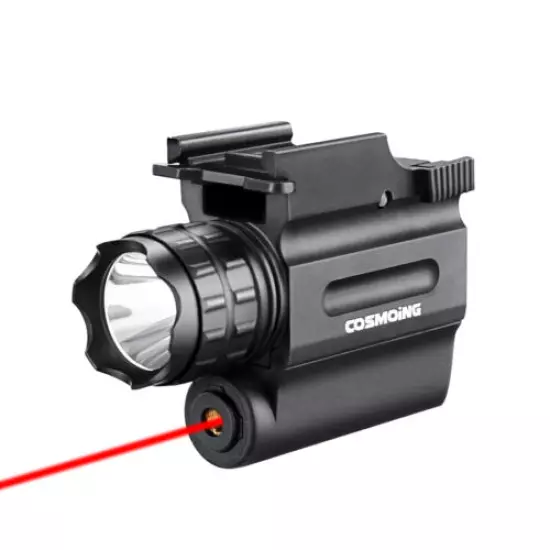 600 Lumens Compact Green Red Laser Gun Weapon Pistol Light LED Flashlight Combo