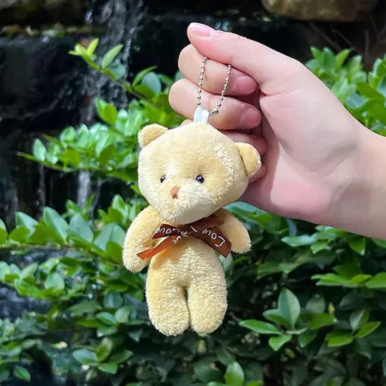 Plush Bear Cartoon Bear Keychain Cute Keyring Handbag Pendant GXM