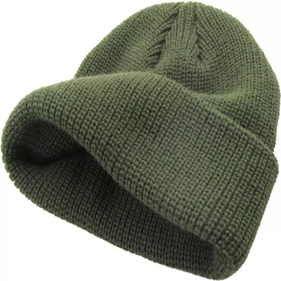 Warm Winter Knit Cuff Beanie Cap Fisherman Watch Cap Daily Ski Hat Skully