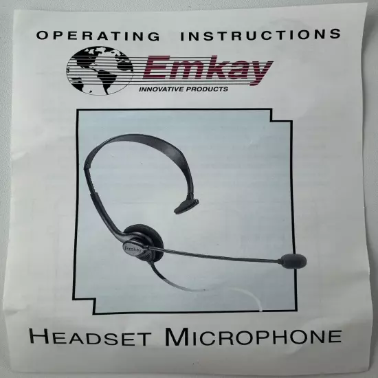 Emkay Computer Single Ear Headset with Swivel Mic For Skype, Zoom, Video Calls