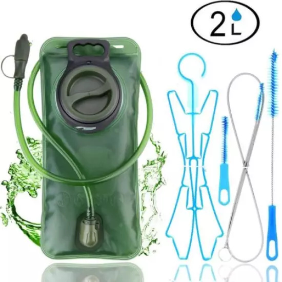 Water Bladder 2L Hydration Bladder Leak Proof with Hydration Pack Cleaning Kit