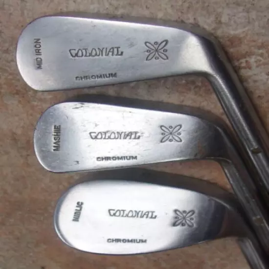 Antique Vintage Matching Colonial Golf Iron Set Of 3