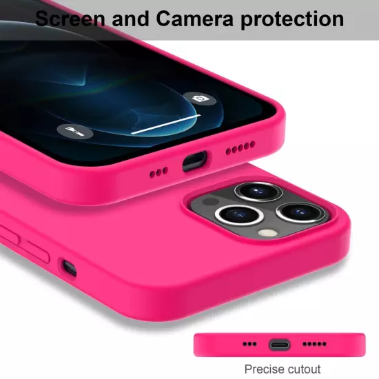 Compatible with iPhone 12 Pro Max Case with Screen Protector,Soft Silicone Ge...