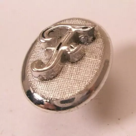 F Monogram Initial Letter Vintage SWANK Tie Tack Lapel Pin frank francis fred