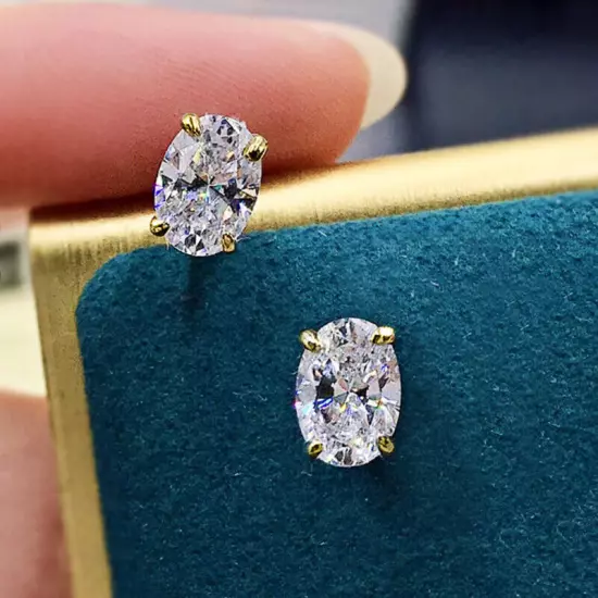 Cute Cubic Zircon 925 Silver Filled Stud Earring Women Wedding Jewelry Gift