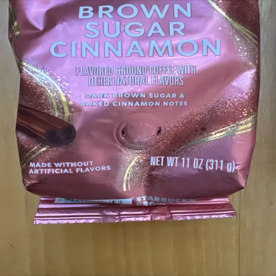 2 BAGS!! Starbucks BROWN SUGAR CINNAMON Coffee Naturally Flavored 11 Oz Ground