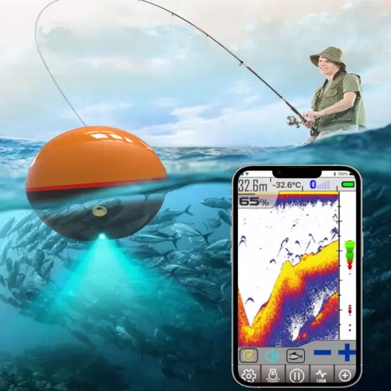 F68W Wireless Smart Sonar Fish Finder Bluetooth GPS Visual Fishfinder Locator