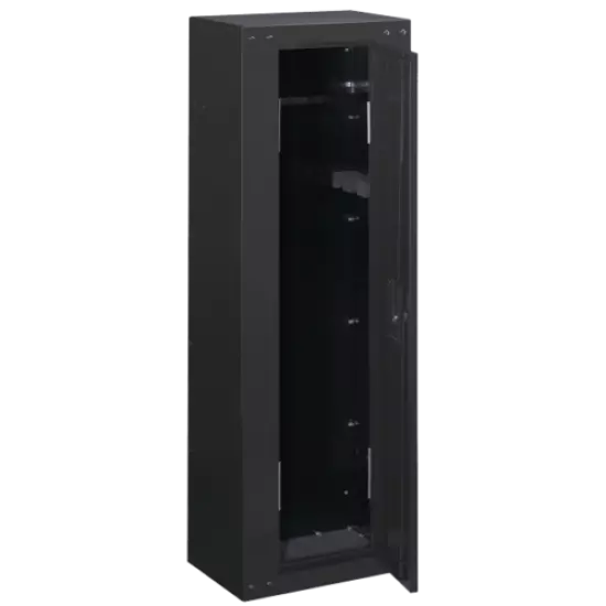 8 Weapon Security Cabinet Safe Steel Foam Padded Bottom Holds Up to 53″ Tall