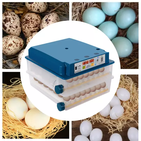 120 Egg Incubator Poultry Hatcher with Fully Automatic Egg Turning for Chickens