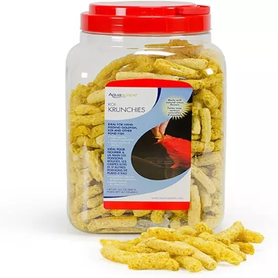 Aquascape 81000 Koi Krunchies Fish Food, Hand Feeding Treats, Floating, Natu, 14