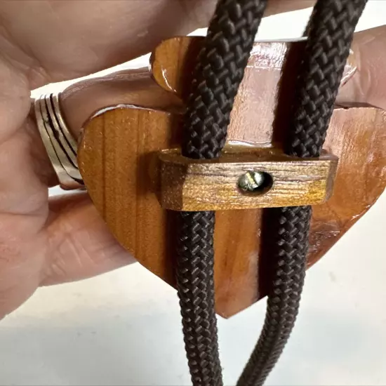 32” wood hand carved bolo Tie with horse