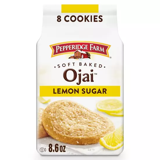 Soft Baked Ojai Lemon Sugar Cookies, 8.6 Oz Bag (8 Cookies)