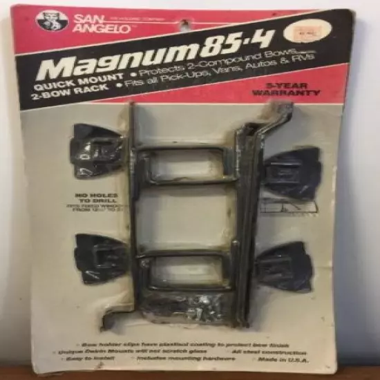 Quick Mount 2 Compound Bow Pick Up Rack NOS Magnum 85-4 San Angelo Made USA