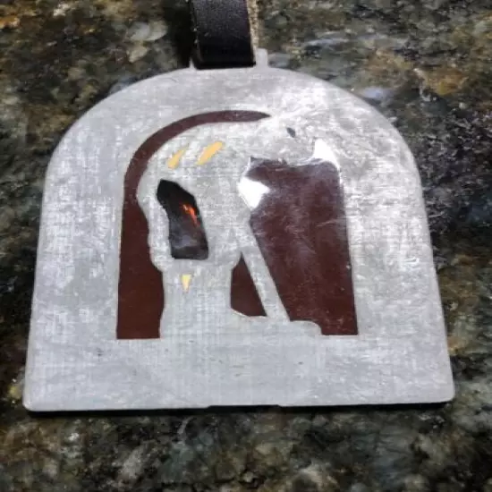 Vintage Atlanta National Club Golf Bag Tag Stain glass