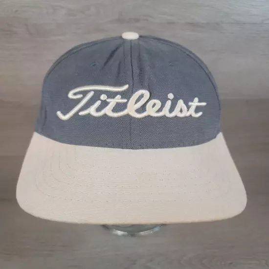 Titleist DCI Embroidered Leather Strap Golf Hat USA One Size 1990's