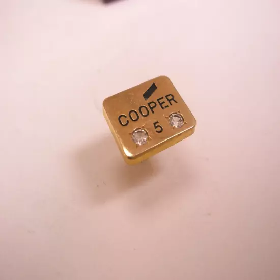 Cooper Industries 1/10 10K Gold 5 Year Vintage CTO Tie Tack Lapel Pin in box