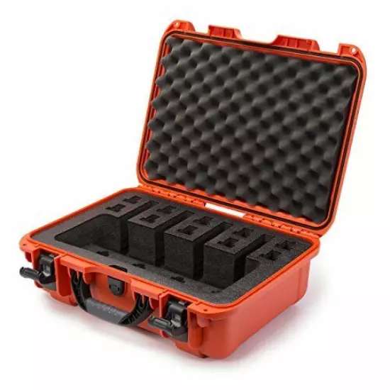 Nanuk 925 Orange TSA Approved Handgun Case QUAD Glock 1911 22LR Ruger 4-UP 9mm